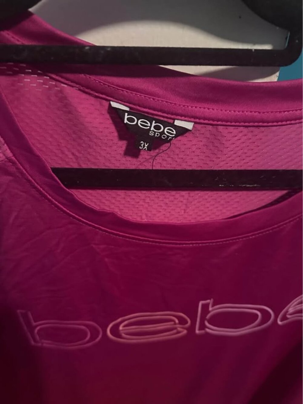 Bebe Sport Pink Athletic Top Size 3X – Mesh Detail